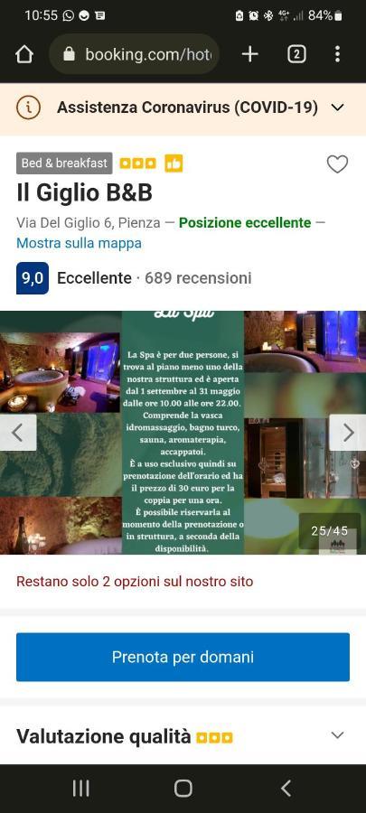 Il Giglio B&B Pienza Zewnętrze zdjęcie